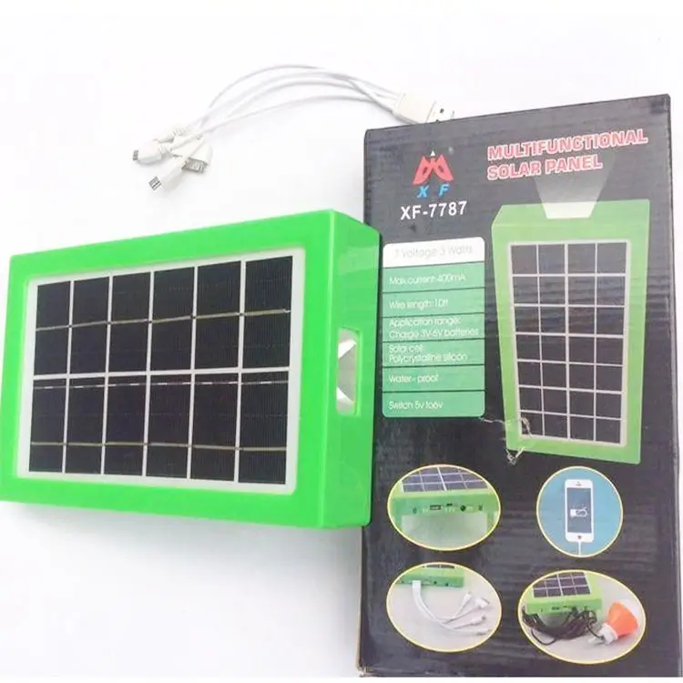2400mah mini solar lighting system camping light rechargeable outdoor lighting