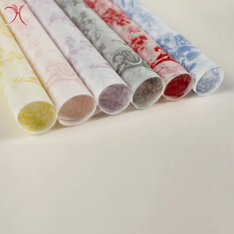 New Printed Single Wrapping Paper Transparent Cellophane Flower Shop Gift Flower Wrapping Wholesale christmas paper gift bag