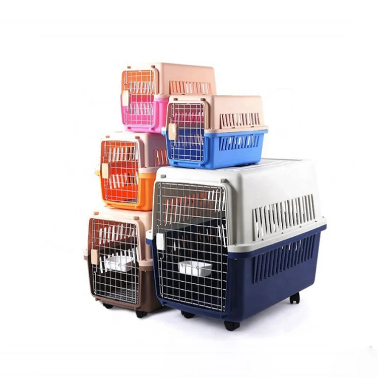 Factory Selling Portable Pet Dog\Cat Aviation Transport Box Big Size Portable Pet Travel Carrier Cages For Cat And Dog