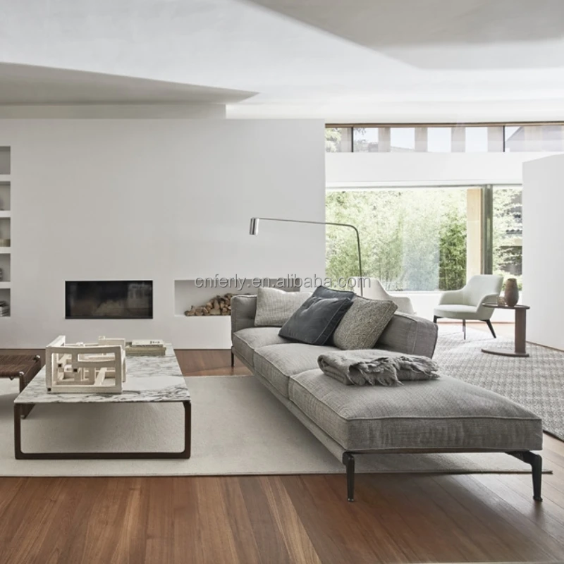 Modern Italian Style Living Room Furniture Home Furniture Large Set Fabric Sofa Sectionals