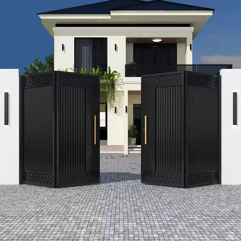 factory price automatic manual aluminum  gate electric door floated folding doors