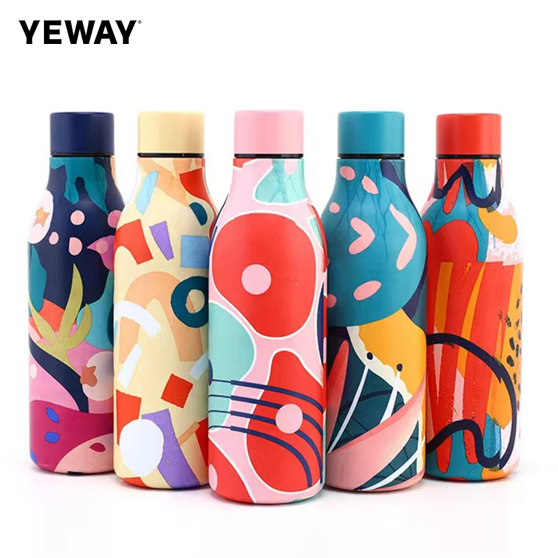 NEW Wholesale Outdoor Metal Drinking Colorful Customized 500Ml Aluminum Vacuum Flasks Thermoses Sport Water Bottle
