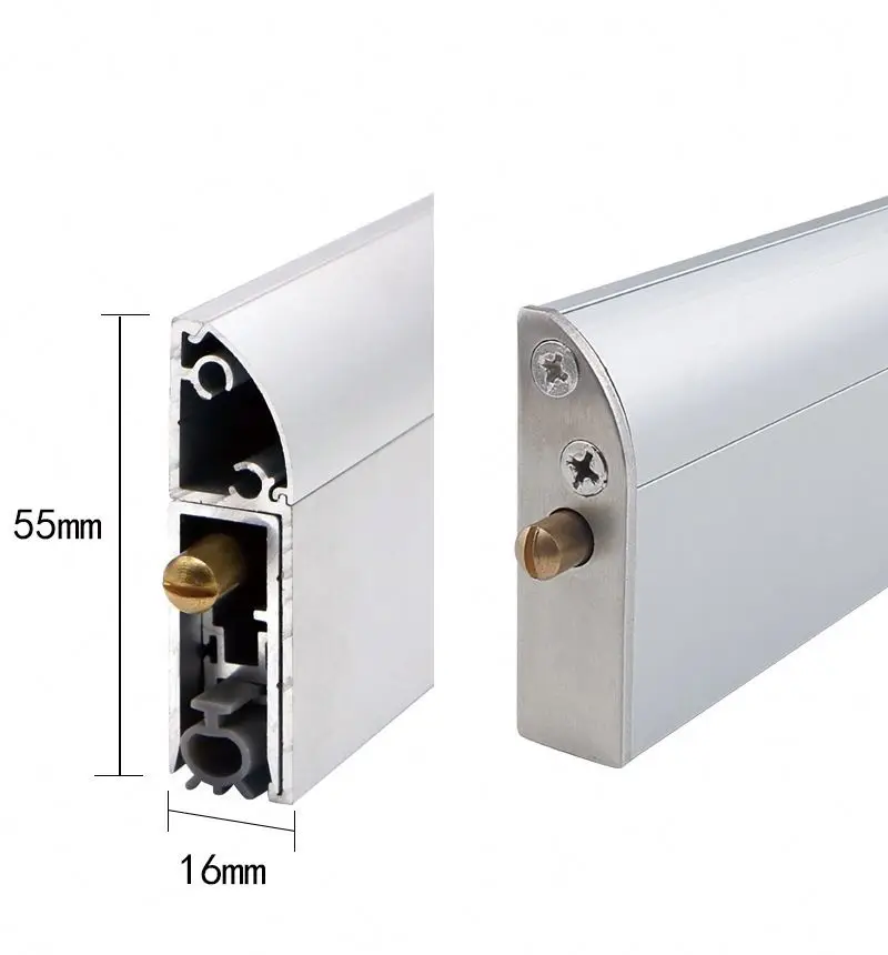 Поверхностное Монтируемое выпадающее акустическое пороговое уплотнение двери
