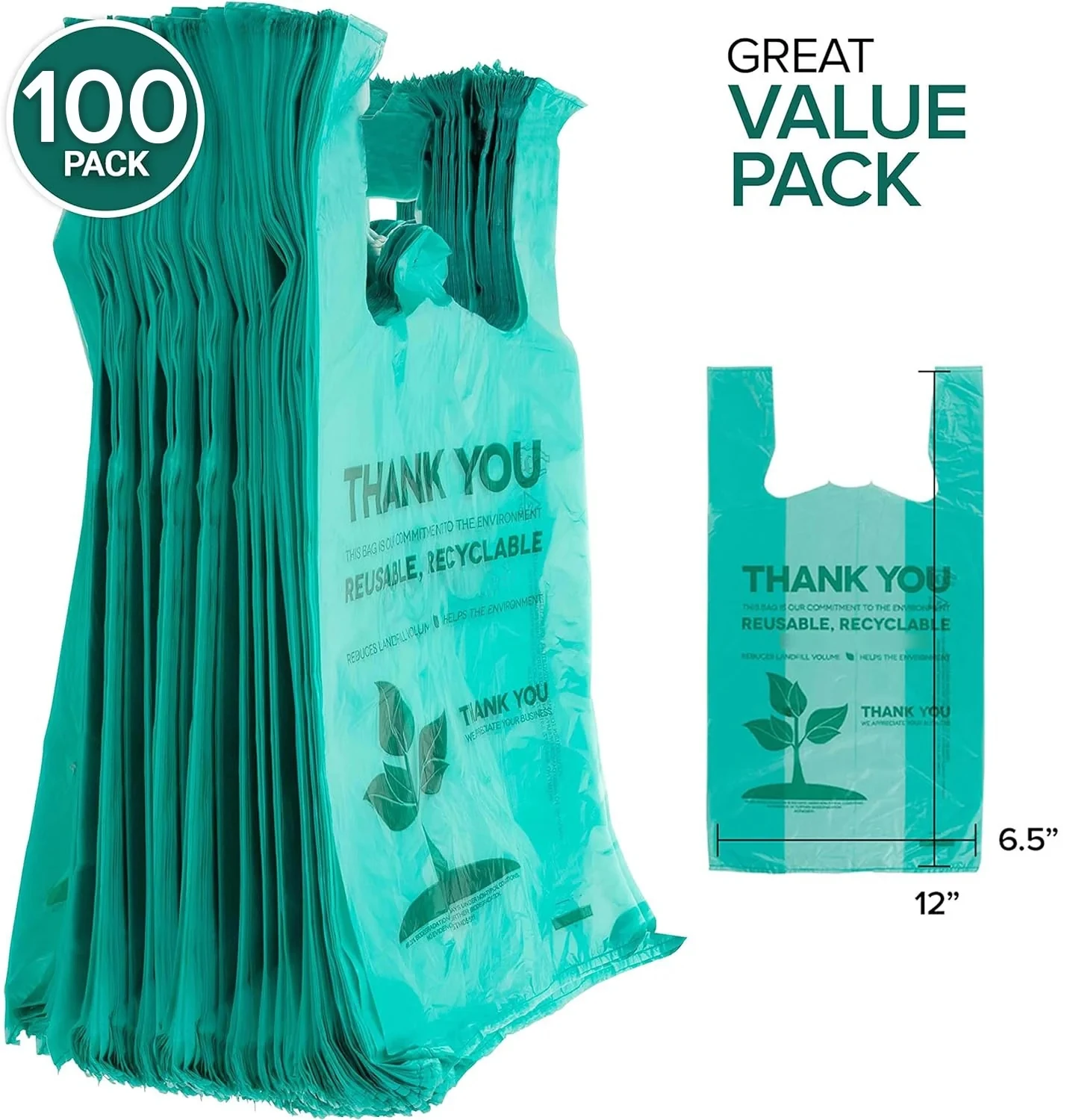 YC Manufacturer Custom Take Away Shopping Bags Wholesale Biodegradable T Shirt Shopping Plastic Package Carton PLA