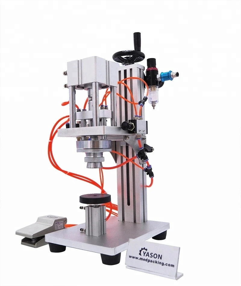 YTK-LTX-80 Semi automatic pneumatic cosmetics crimping machine capping tool for perfume bottles