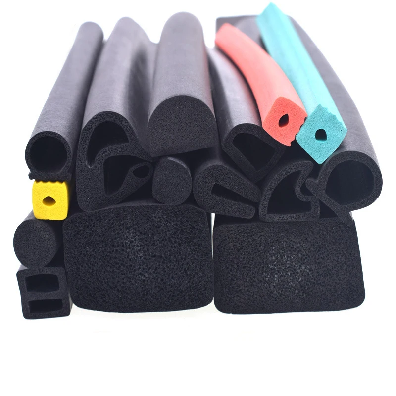 OEM ODM black rubber sponge solid Buffer bumper sealing Compound Extrusion for Machinery