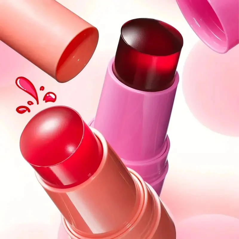 2024 Hot Selling Jelly Blusher Private Label Waterproof Long Lasting Vegan Pigment Lip Tint Face Red Jelly Blush Stick