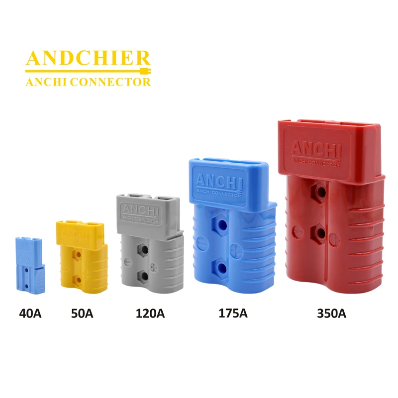 40A/50A/120A/175A/350A 600V Wire Connectors For Anderson Battery Connector Quick Connect/Disconnect Plug For Electrical Devices