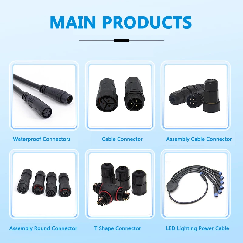 Waterproof IP68 T Shape Wire Connector 3Pin Lighting Connection Terminal Blocks