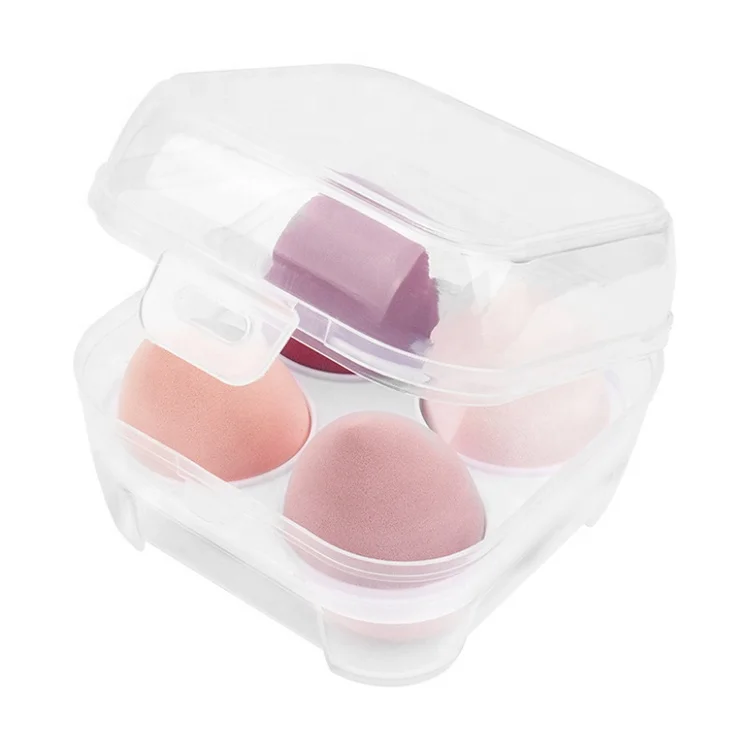 4 PCS Beauty Eggs Soft Makeup Blender Sponge Set Beauty Foundation Blending Sponge