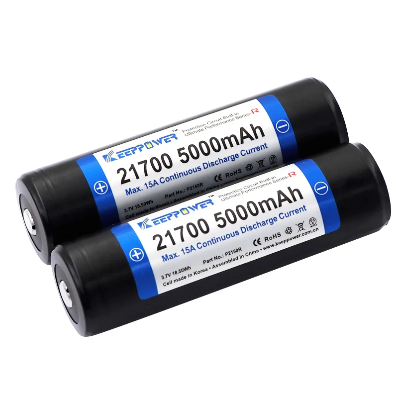 Max 15A разрядка P2150R KeepPower 21700 5000 мАч защищенная литий-ионная батарея с разъемом SYP-02 JST (разъем на заказ)