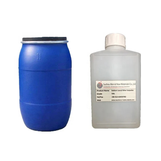  Лауриловый эфир сульфат натрия SLES 70% CAS #68585-34-2 ISO контроль качества