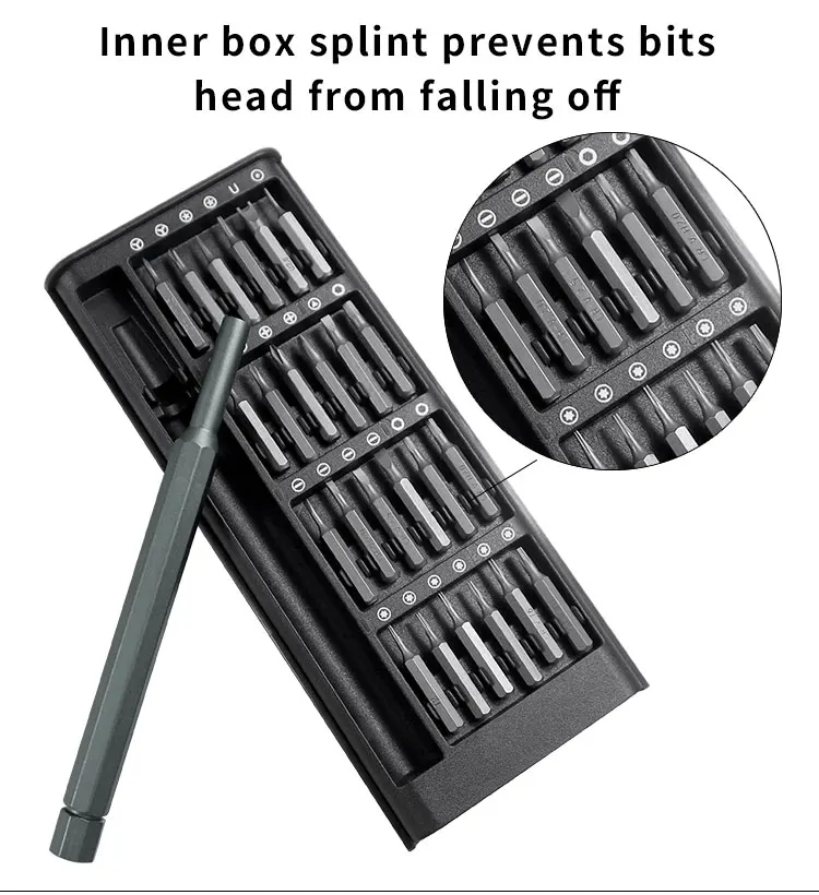 Cell Phone Pocket Precision Screwdriver Set Repair Tool Kit Multi Laptop PC 24 Bits for Iphone Samsung Xiaomi Plain OEM Head Box