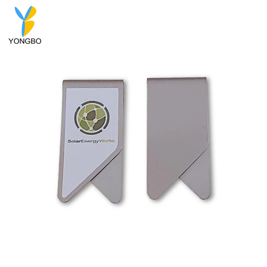 Фабрика изготовленный на заказ логотип плоские металлические зажимы для денег из нержавеющей стали