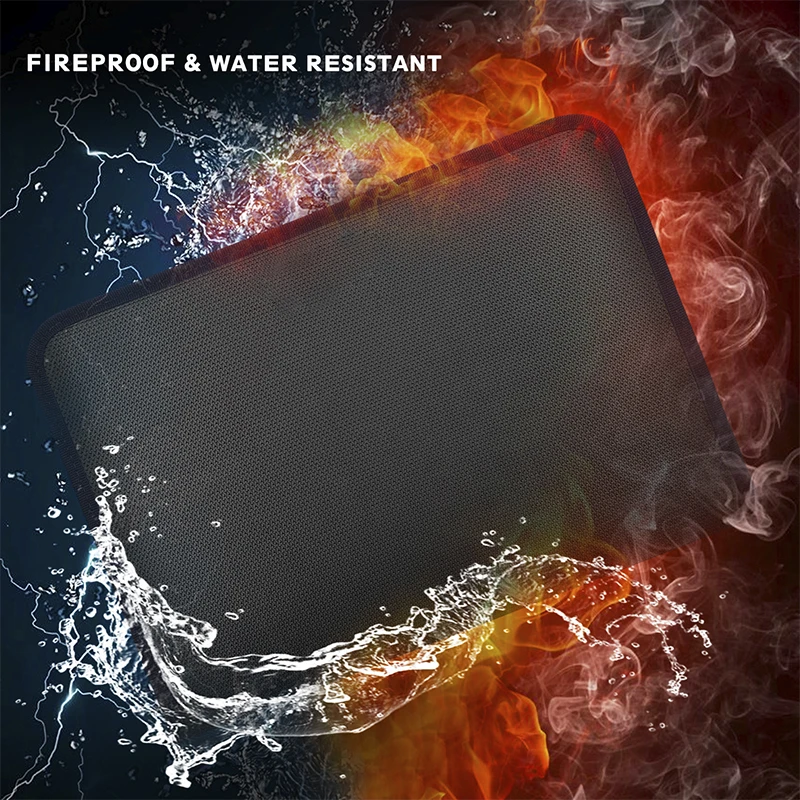 A4 Size Fireproof Expanding File Folder with 12 Multicolored Pockets Non-Itchy Silicone Coated Document Organizer Color Labels