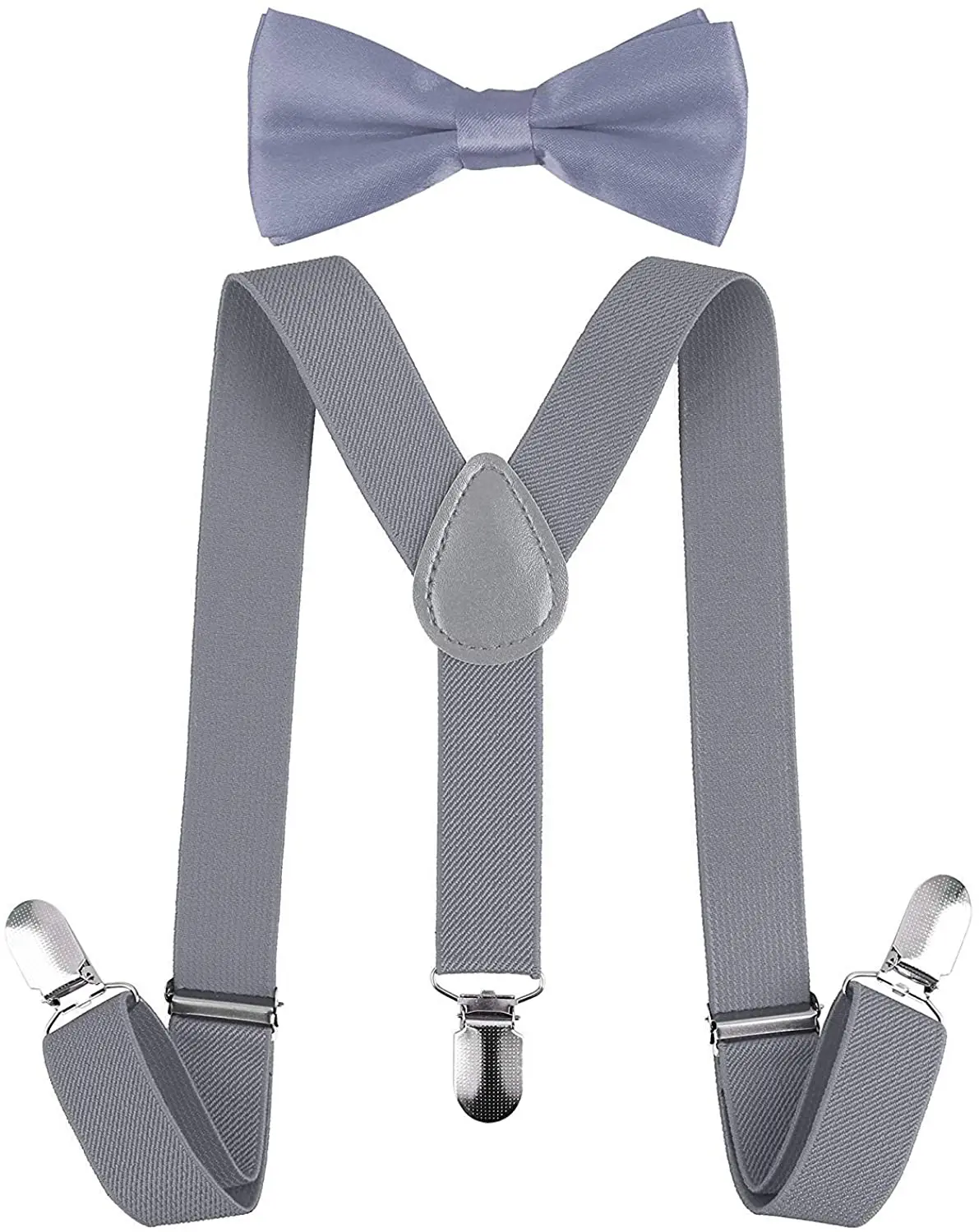 Boys Short Sleeve Dress Shirts w/Suspenders and Bow Tie,Nerd Fake Glasses for School Uniform Oxford Shirts