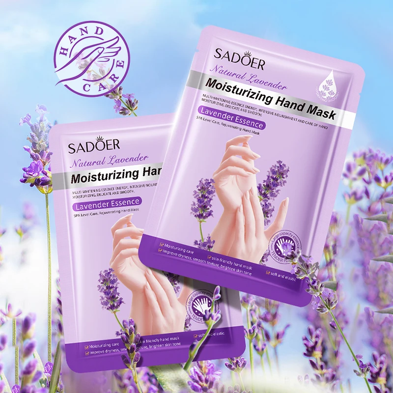 Lavender Whitening Moisturizing Organic Nourishing Hand Mask Gloves Private Label Hand Sheet Mask Custom Wholesale Natural