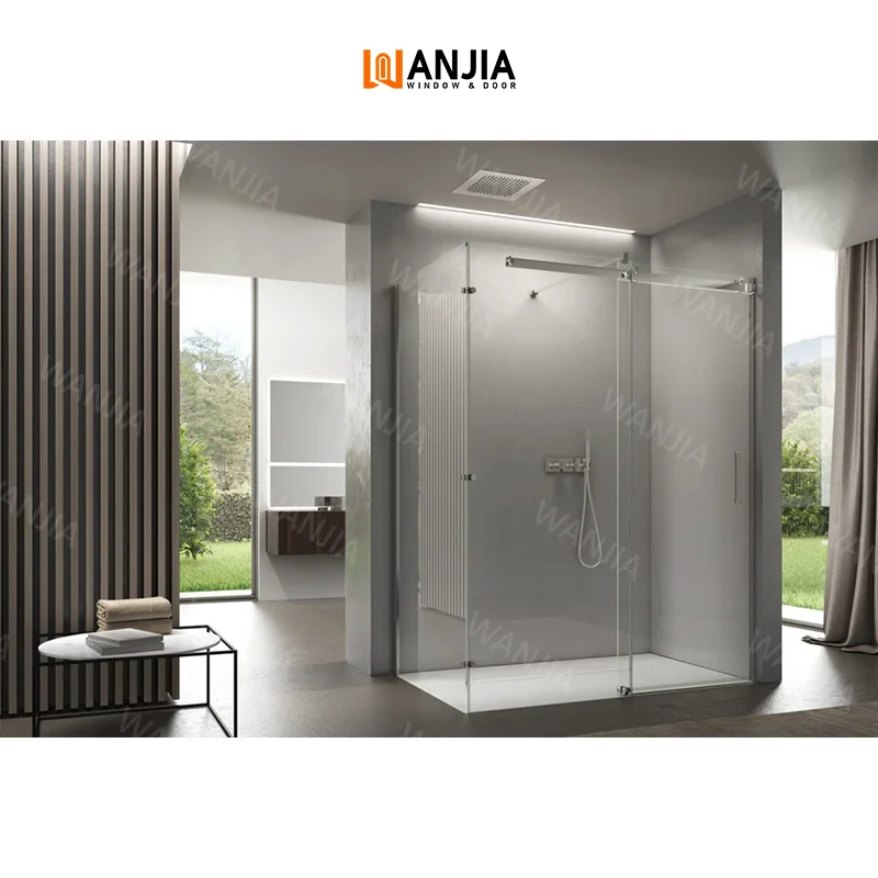 Guaranteed quality bathroom enclosure shower room stainless steel shower doors custom tempered glass quadrant shower doors