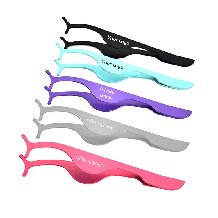 
Oem Wholesales Falese Pink Black Blue Colors Plastic Custom Logo Set Tool Applicator Private Label Extension Eyelash Tweezers 