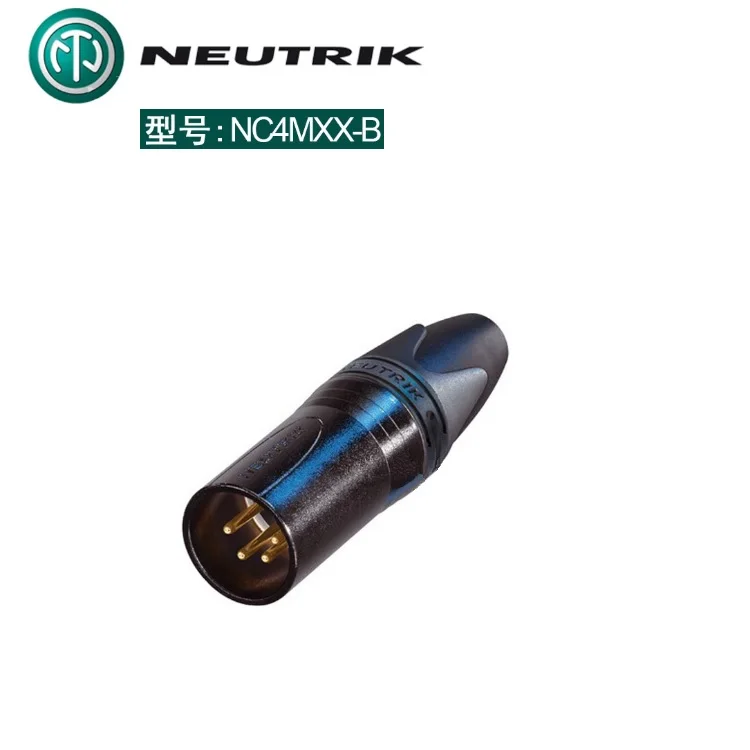 NEUTRIK 4-х ядерный NC4MXX-B Carnon головка XLR карнон штекер аудио и видео кабели для передачи