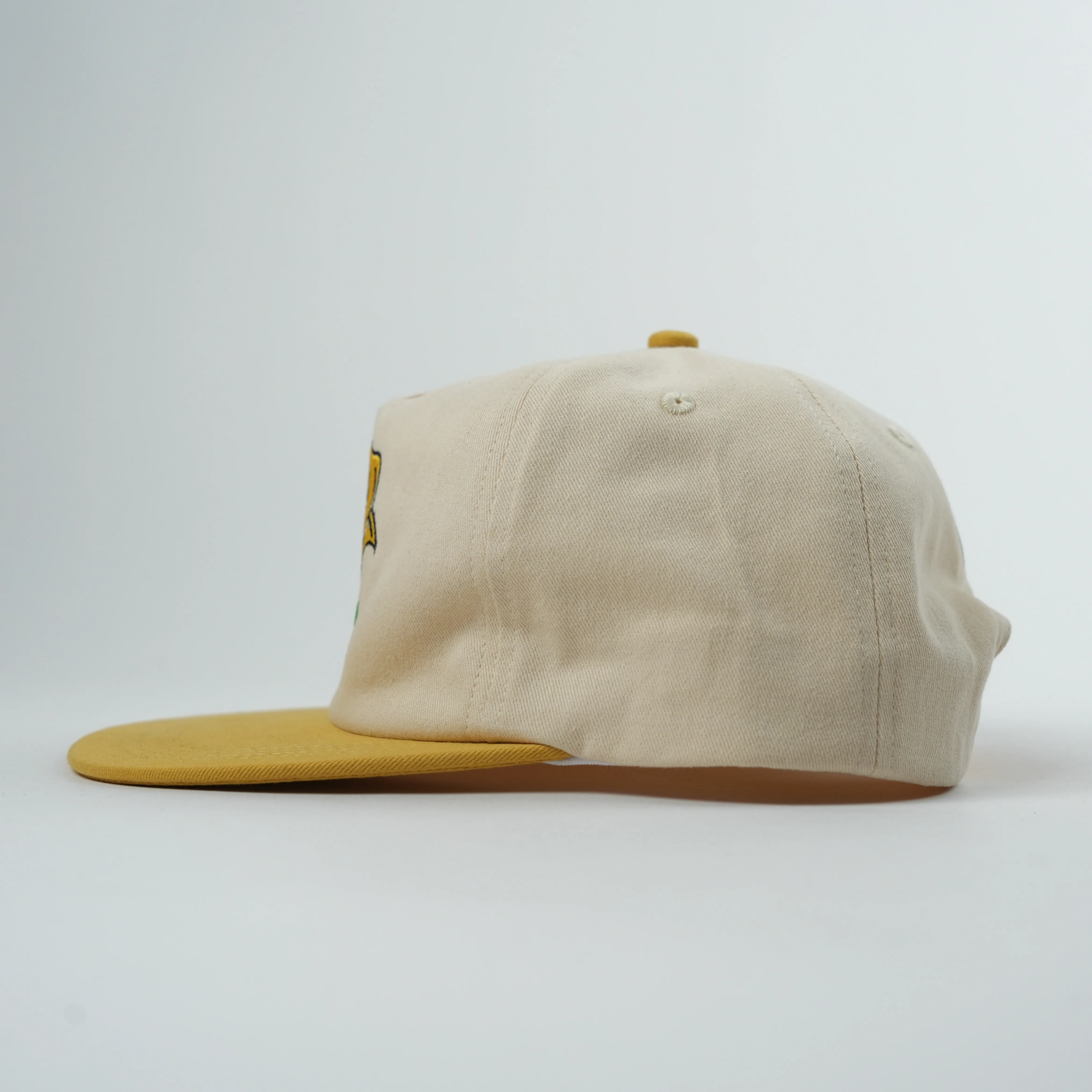 High quality 100%Cotton 5 Panel Two Tone Snapback Caps With Custom Tag  Custom Unstructured Soft Hat With Embroidery Logo