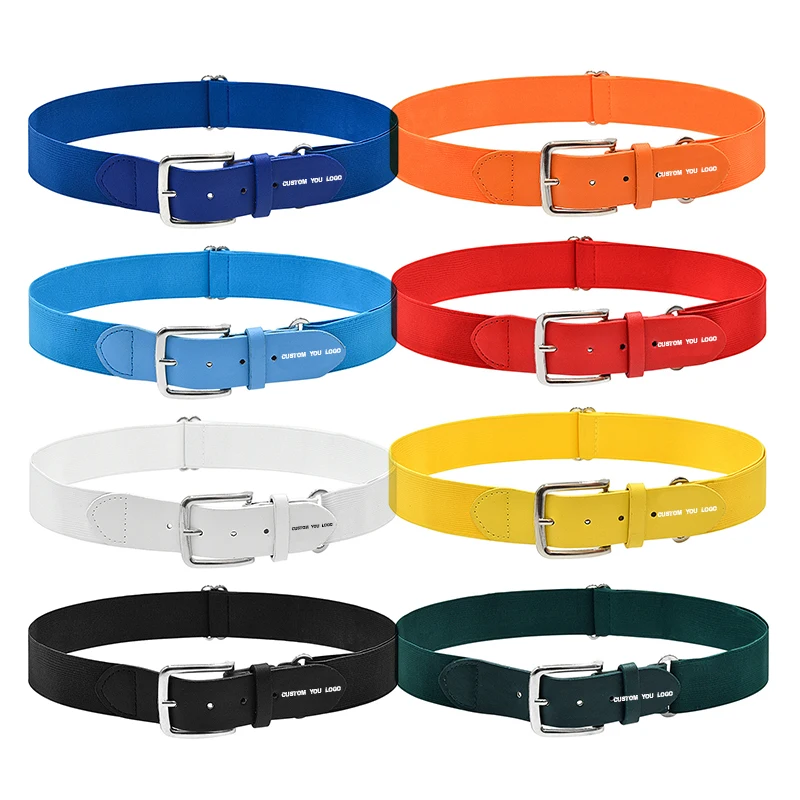 Customizable LOGO Elastic Polyester Nylon Adjustable Stretchy Waistband Softball Belt Baseball Belt for Adult or Teenager