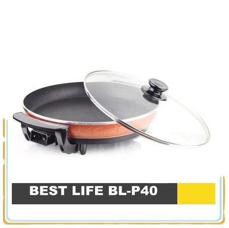 
Round large size aluminum die-cast multi functional electric pizza pan 