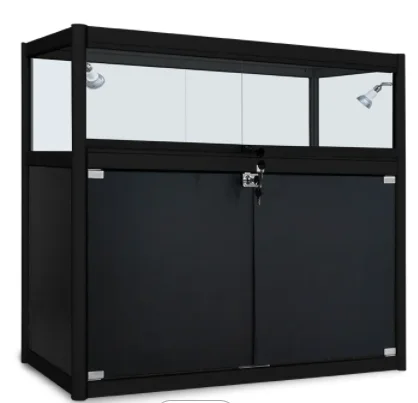 Wholesale retail store glass cabinet shelves racks display with lights cosmetic display cabinets jewelry glasses racks shoe boxe