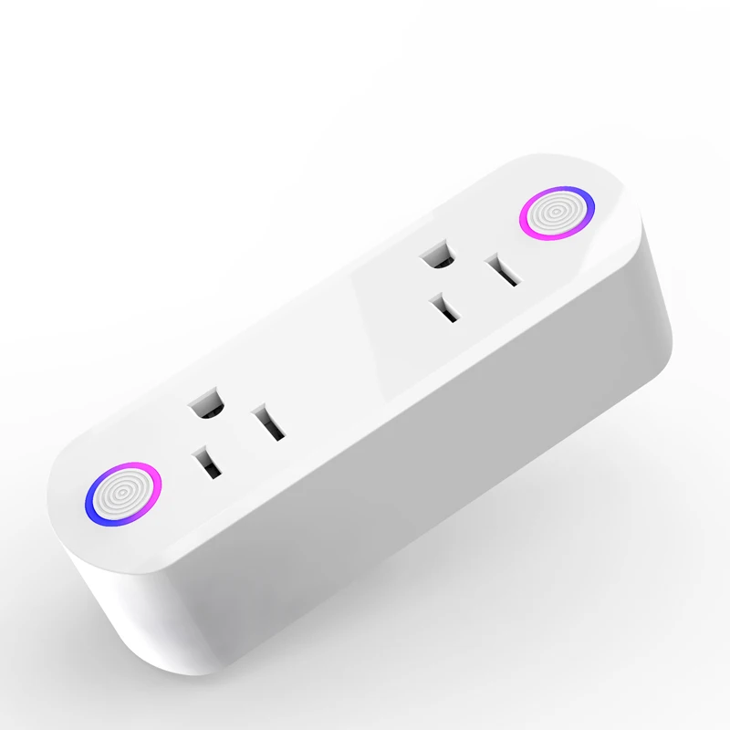 Горячая Распродажа, американский стандарт Smart Life, умная двойная розетка, мониторинг энергии, настенный расширитель, поддержка Amazon Alexa