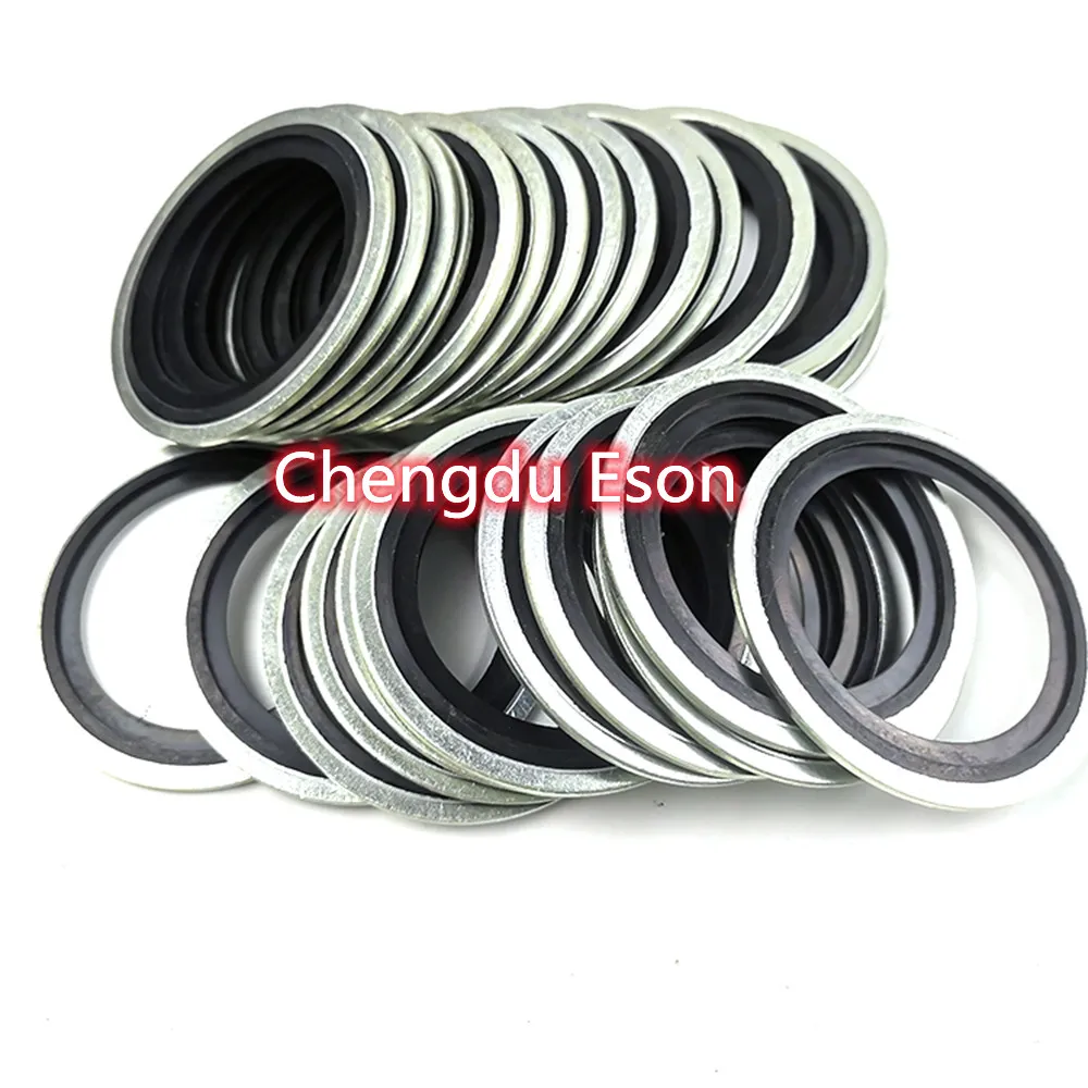 Plain washer for assembly NBR/FKM rubber and metal oil seal