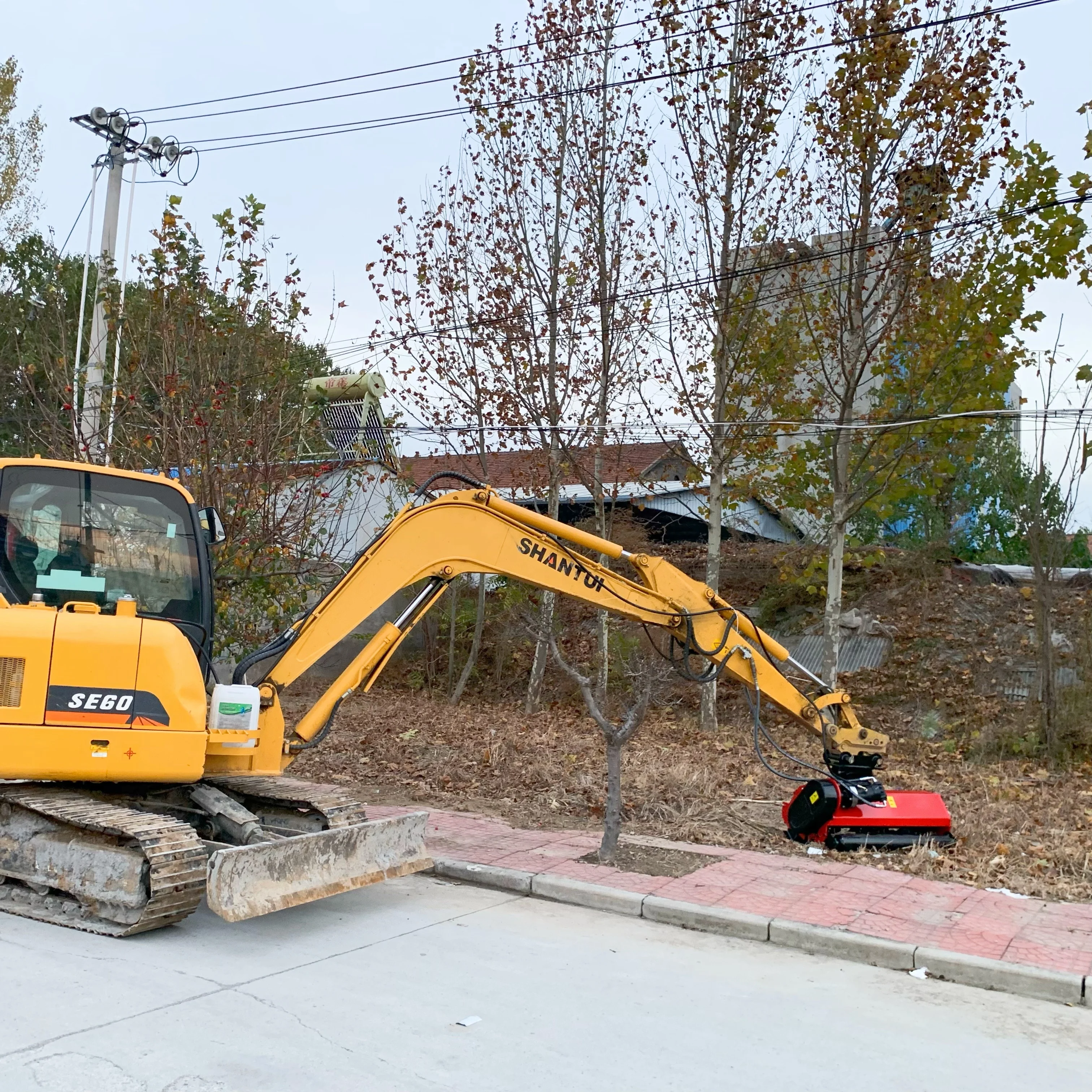 Hydraulic Flail Mower Head Shredder Small Excavator Mulcher Cutting Machine Mini Lawn Mower for Sale