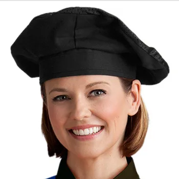 Unisex Cool Vent Chef Beanie 100% Cotton Embroidery Pattern Winter Plain Plush Cap with Breathable Sweatband for Adults