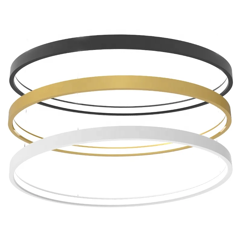 Circle Aluminum LED Extrusion in black Round Led Profile for Pendant aluminum profile led strip light