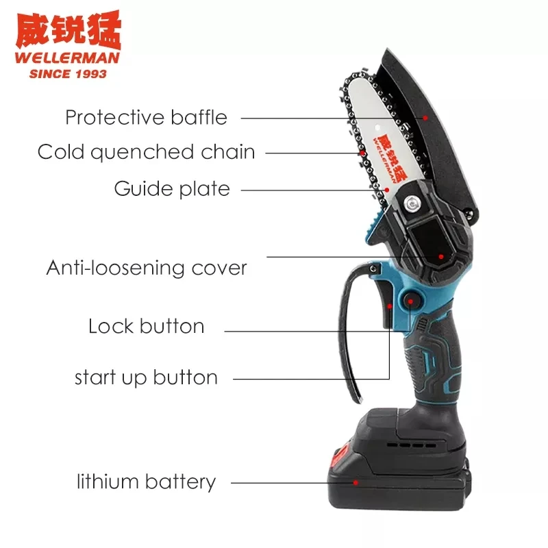 OEM 4 дюйма Электрическая цепная пила для резки бетона аккумуляторная литиевая батарея с питанием мини Лезвие бензопилы