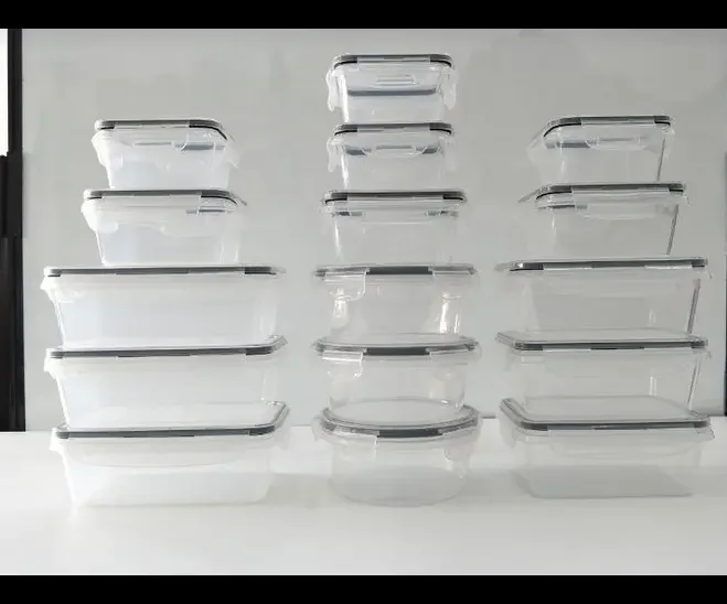 Plastic Food Storage Containers with Transparent Lid Custom Size Accepted Lunch Box
