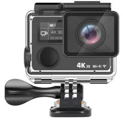 2022 v50 Ambarella A12 Cheapest Real 4k+ Action Camera double color screen metal camera anti-shake model control remote