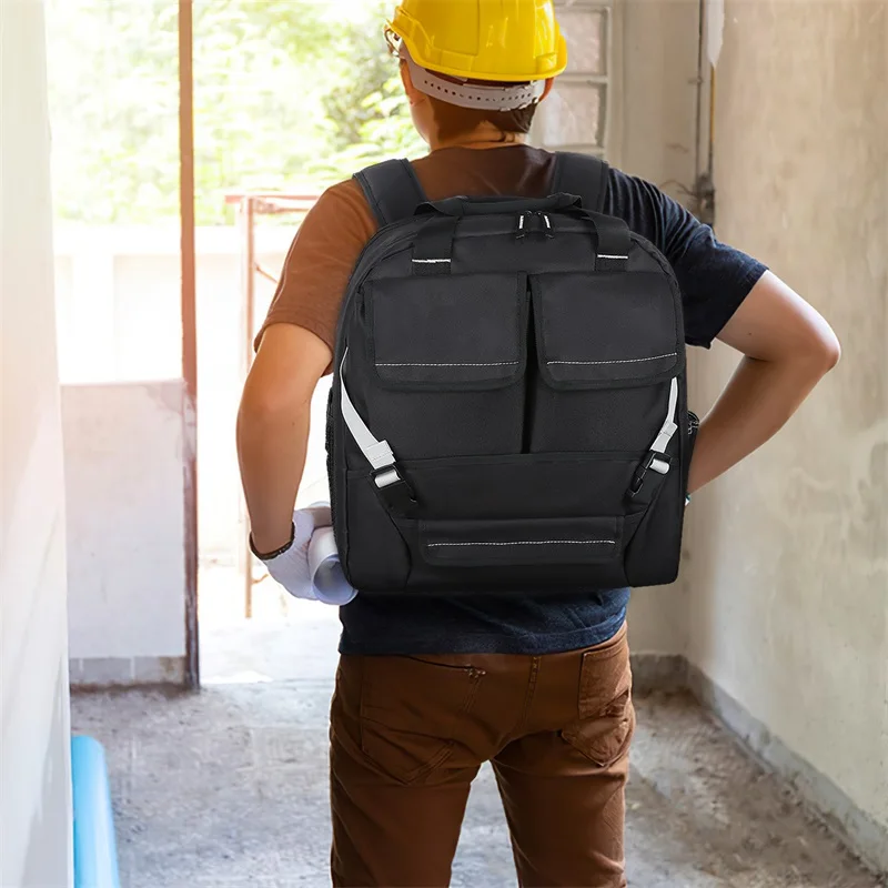 Extra-Large Tradesman  39 Pockets Pro Tool Carrier Storage Organization Tool Bag Backpack