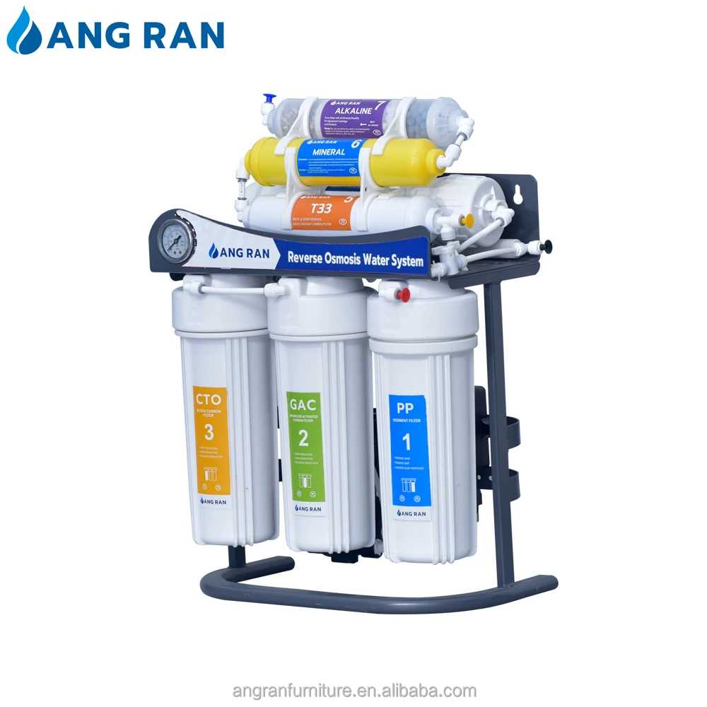 Taiwan model ro stand 200 gpd 7 stage water filtration system