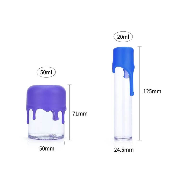 Custom logo 125mm king size tube container child proof silicone cap plastic tube for pre packaging