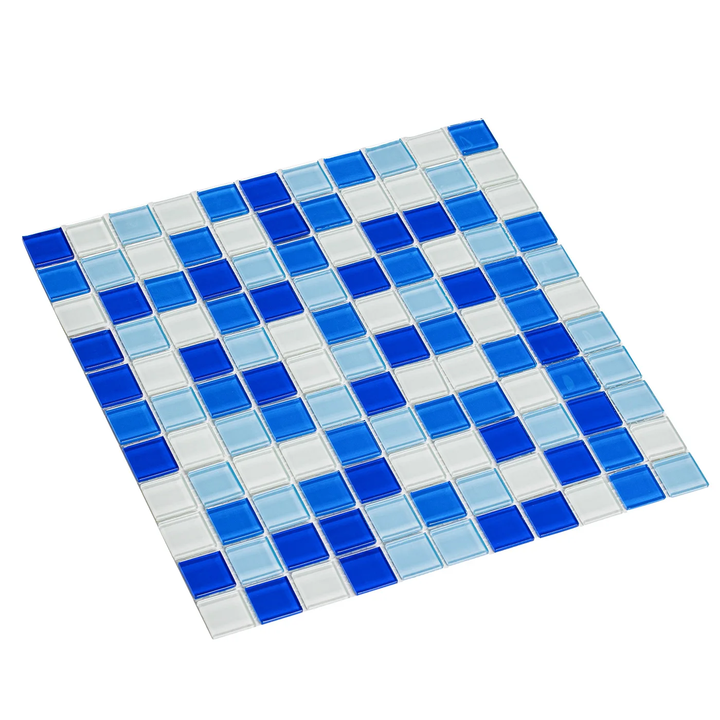 Glass Mosaic White Blend Blue Swimming Pool Glass Mosaic Tile Euro Glass Tiles For Pool