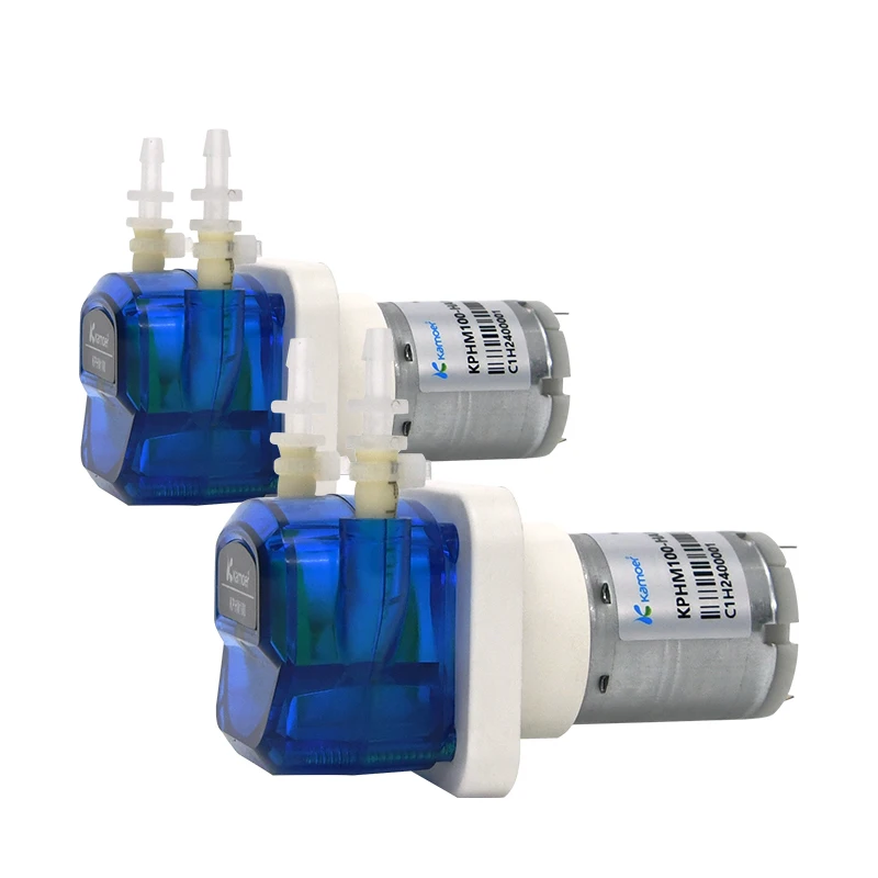 Kamoer KPHM100 100ml/min 12V 24V tiny brushed brushless stepper motor optional small peristaltic liquid dosing pump