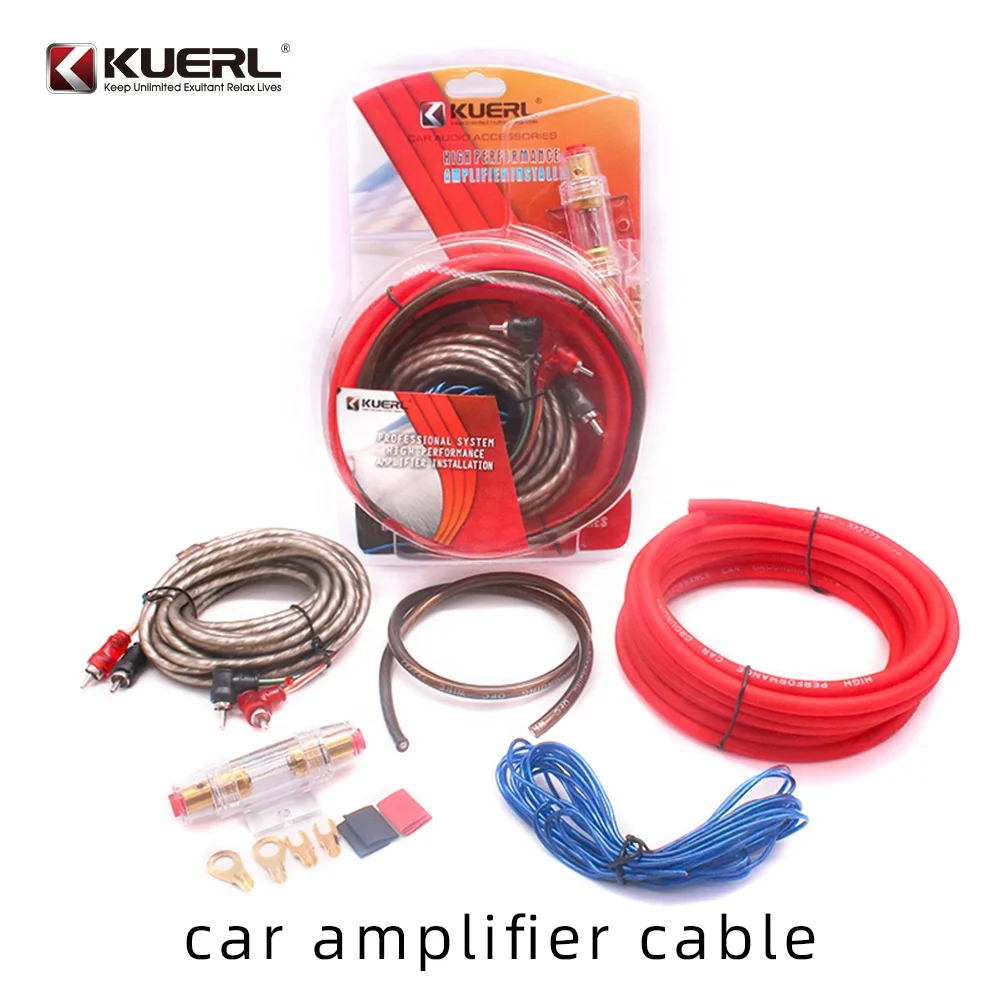 Wholesale car amplifier wiring kits 6GA amplifier installation kit 3200W car subwoofer cable set