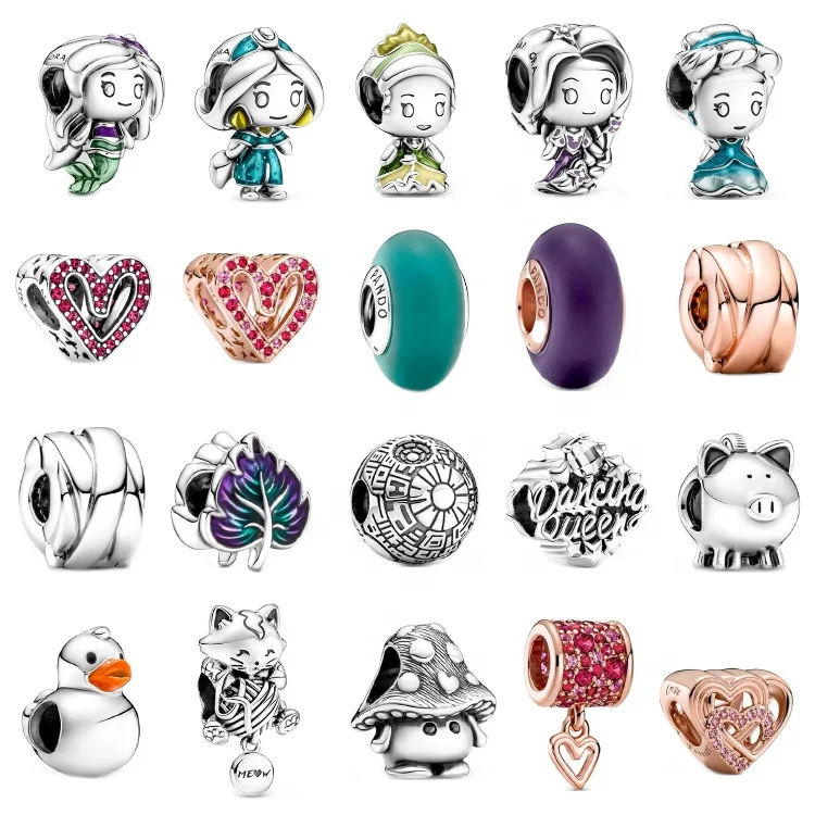 2021 Disney Микки и Минни Маус Шарм S925 стерлингового серебра pandoraer серебряные лап животных бусины для самостоятельного изготовления украшений