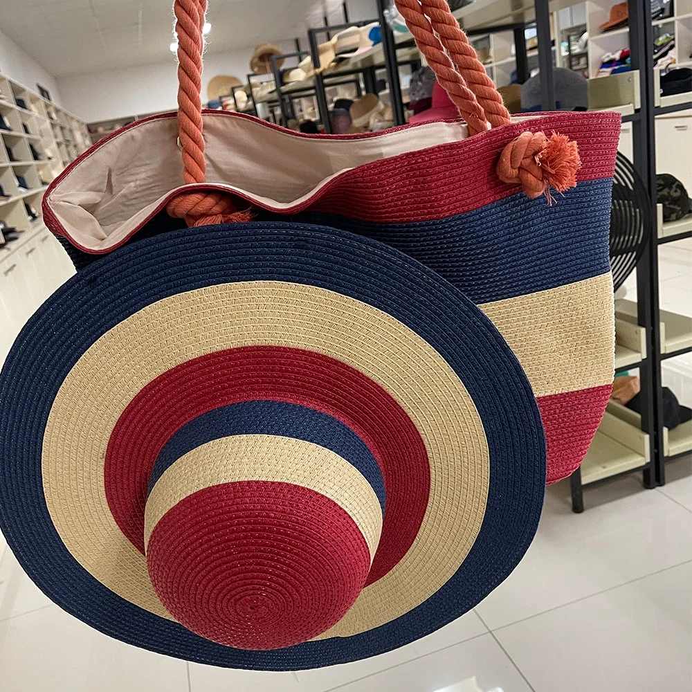 FREE SAMPLE big wide brim personalized floppy sombrero sun beach straw summer oversize hats for ladies for crafting