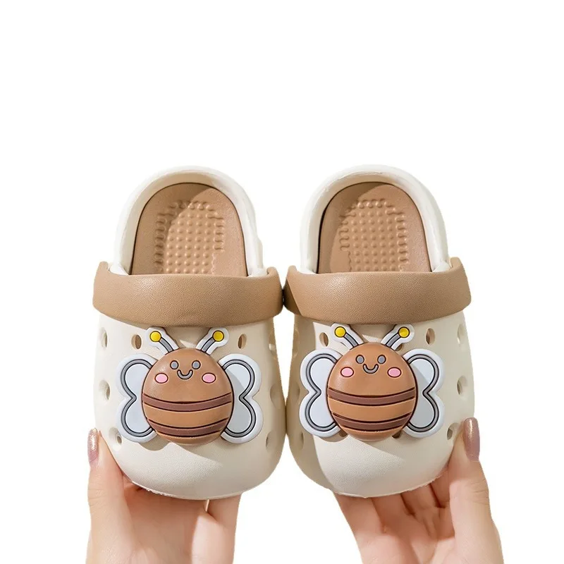 Children Slippers slide womens slippers flip flops baby hole shoes girls outer wear non-slip closed-toe slippers summer