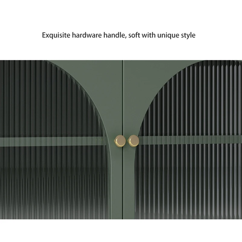 Living room Set Furniture home usage tv cabinet metal glass tv Cabinet with Arc Door metal Tv Cabinet