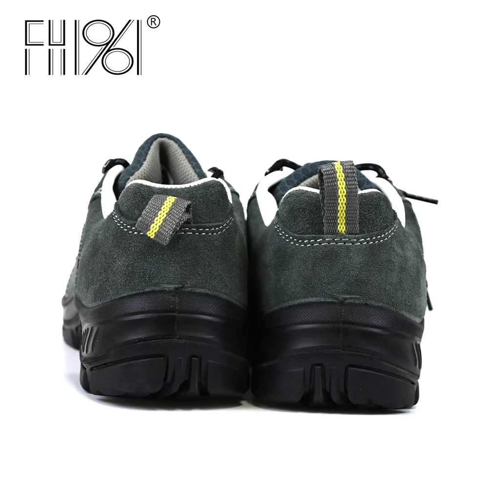 FH1961 Wholesale leather upper rubber outsole safety boots anti-slip anti-puncture customizable