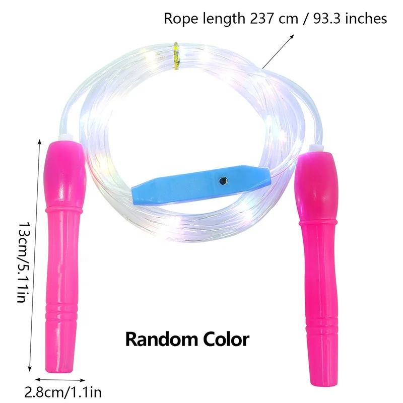Light up Jump Ropes LED Skipping Random Color Kids Children Single Luminous Jump Skipping Ropes