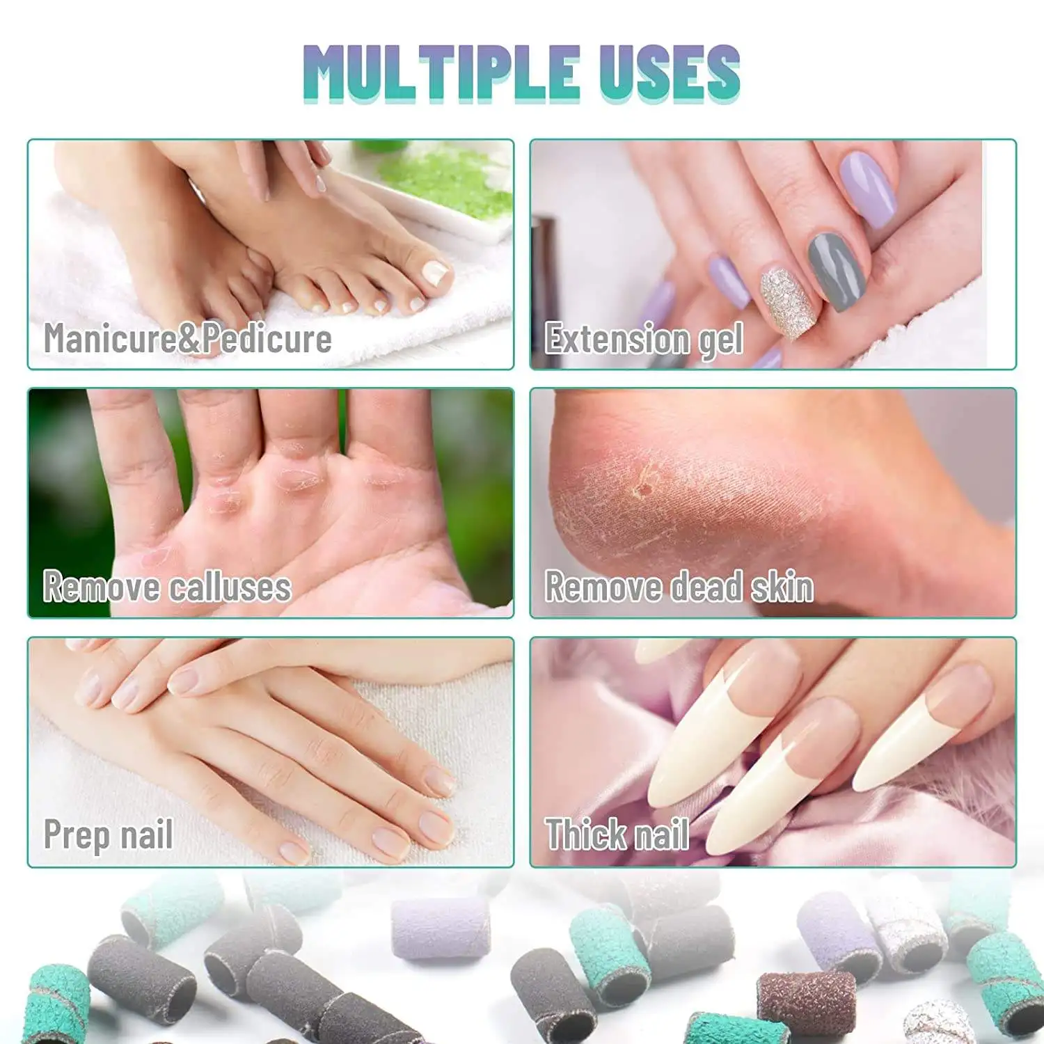 Pink Sanding Bands For Nail Drill Zebra Sanding Bands 80# 120# 180# 240#