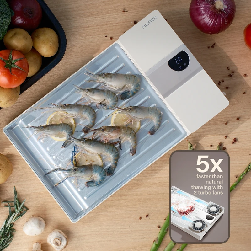 No microwaves kitchen tool natural thawing process aluminium plate thaw defrosting tray for thawing frozen meat food